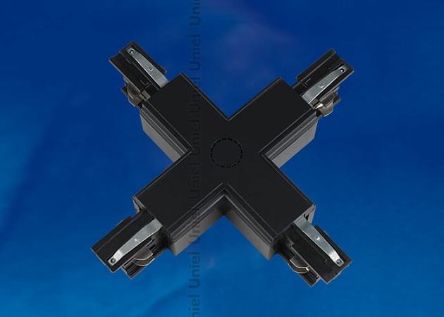 Соединитель для шинопроводов Х-образный Uniel UBX-A41 Black 09748 фото 2
