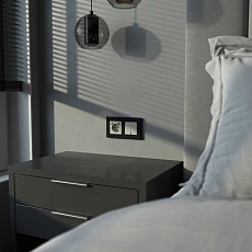 Выключатель двухклавишный с подсветкой (дымчатый) W1220104/ a069457 3