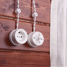 Ретро кабель Werkel витой двухжильный 1,5 мм белый W6452201 4690389165344 2