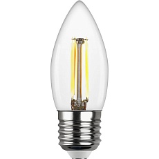 Лампа светодиодная филаментная REV С37 E27 7W DECO Premium нейтральный белый свет свеча 32489 8 1