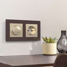 Розетка с заземлением Werkel шампань W1171011 4690389157363 4