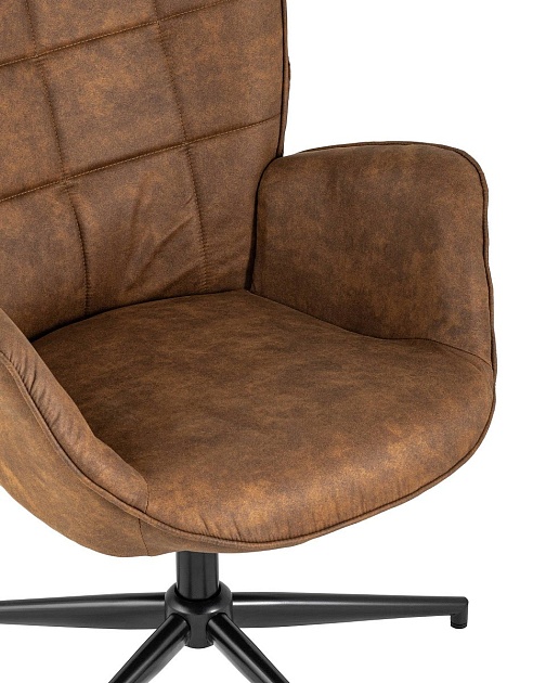 Поворотное кресло Stool Group Ирис вращающееся иск.замша коричневая IRIS BROWN фото 7