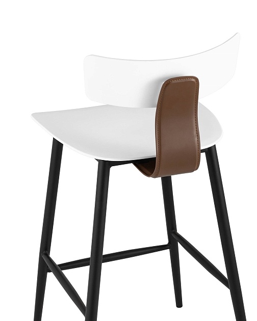 Полубарный стул Stool Group ANT пластиковый белый 8333A white фото 6