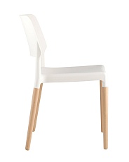 Кухонный стул Stool Group BISTRO белый с деревян. Ножками 8086 WHITE 1