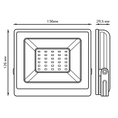 Прожектор светодиодный Gauss 30W 613100330 1