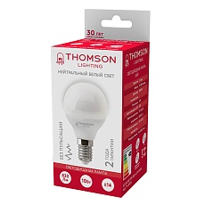 Лампа светодиодная Thomson E14 10W 4000K шар матовая TH-B2036 3