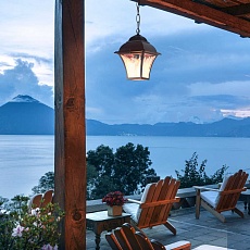 Уличный подвесной cветильник Elektrostandard Apus H черное золото GL 1009H a043115 3