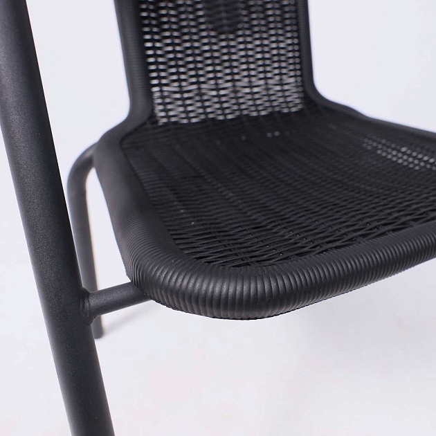 Садовое кресло AksHome Verona PE, иск.роттанг-черный/сталь-черная 94002 фото 7