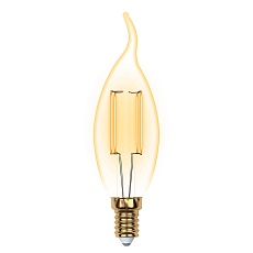 Лампа светодиодная филаментная Uniel E14 5W 2250K прозрачная LED-CW35-5W/GOLDEN/E14 GLV21GO UL-00002397