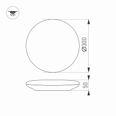 Потолочный светодиодный светильник Arlight CL-Frisbee-Motion-R300-18W Day4000 030104 1