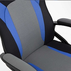 Игровое кресло AksHome Flaviy черный/серый/синий, ткань 86380 3