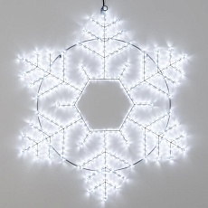 Светодиодная фигура Ardecoled Снежинка ARD-Snowflake-M10-1000x900-576Led White 034258 3