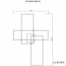 Потолочный светодиодный светильник iLedex Grace 231/3-60W-3000K GL 1