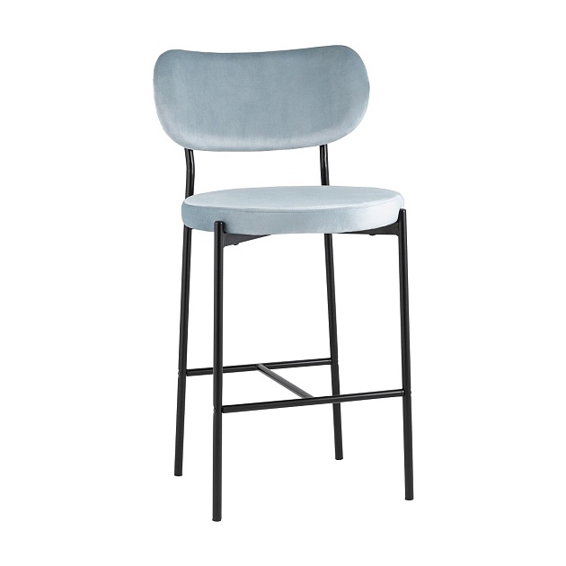 Полубарный стул Stool Group Барбара велюр серо-голубой BARBARA CC HLR-57 фото 