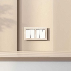 Выключатель двухклавишный Werkel белый W1120001 4690389155192 2