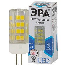 Лампа светодиодная ЭРА G4 3,5W 4000K прозрачная LED JC-3,5W-220V-CER-840-G4 Б0027856 2