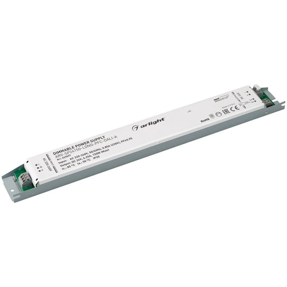 

Блок питания Arlight ARV-SP24150-Long-PFC-Dali-A 24V 150W IP20 6,25A 025597, Серый, 025597 ARV-24-Long-PFC-Dali ()