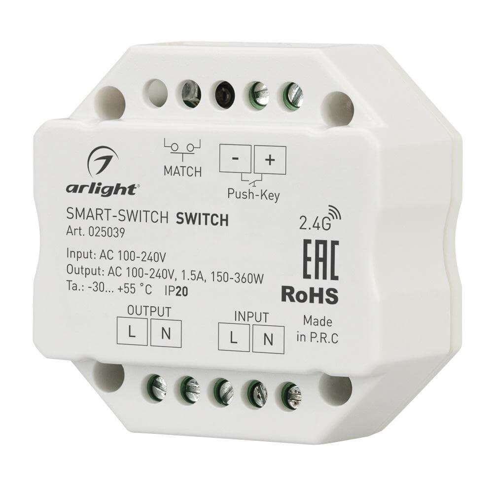 

Выключатель Arlight Smart-Switch 025039, Белый, 025039