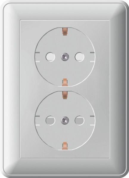 

Розетка двойная 2К+З Schneider Electric W59 16A 250V со шторками шампань RS16-255-48, RS16-255-48 W59