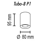 Потолочный светильник TopDecor Tubo8 P1 10 G 1