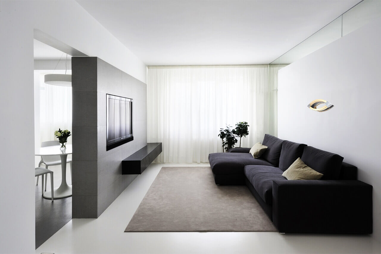 минимализм в интерьере квартиры 1 комнатные