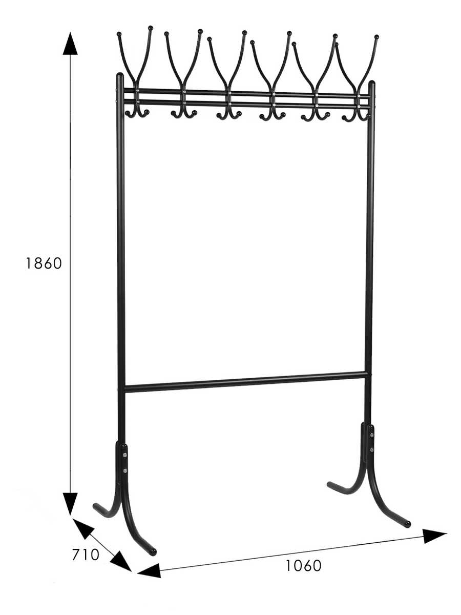 Размеры вешалки для одежды в прихожую