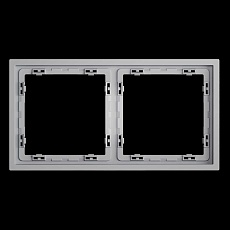 Рамка пластиковая S70 на 2 поста, (серый) Voltum VLS100216