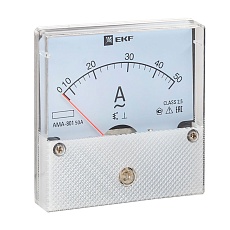 Амперметр AMA-801 аналоговый на панель (80х80) круглый вырез 50А прямое подкл. EKF ama-801-50