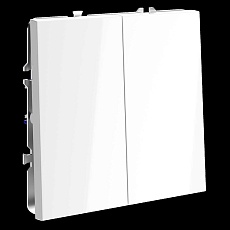 Перекрестный переключатель встраиваемый S70 двухклавишный 10А, (белый глянцевый) Voltum VLS020501 3