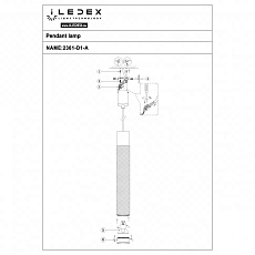 Подвесной светильник iLedex Delta 2366-1 BK+SL 1