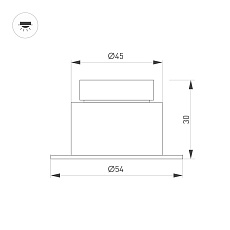 Встраиваемый светодиодный светильник Arlight MS-Glory-Built-R54-5W Warm3000 047287 1