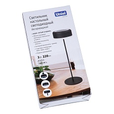 Настольная светодиодная лампа Uniel ULM-D950 3W/3000-6500K/Dim IP54 Black UL-00011377 1