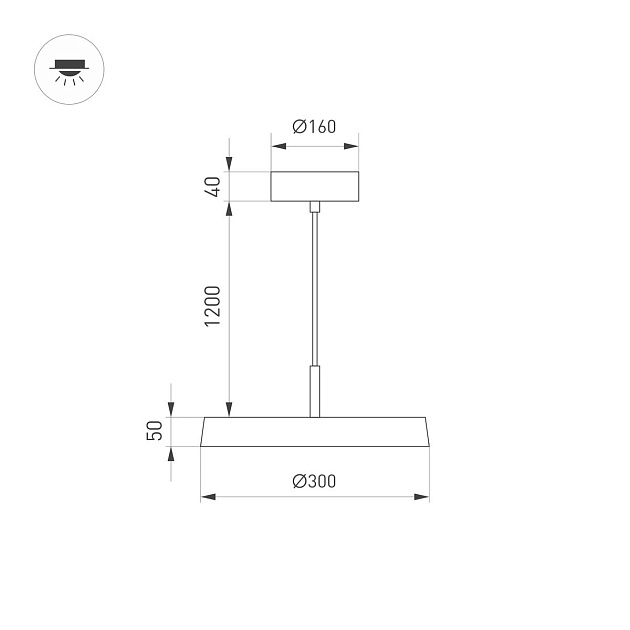 Подвесной светодиодный светильник Arlight SP-Elegant-R300-17W Warm3000 033914(1) фото 2