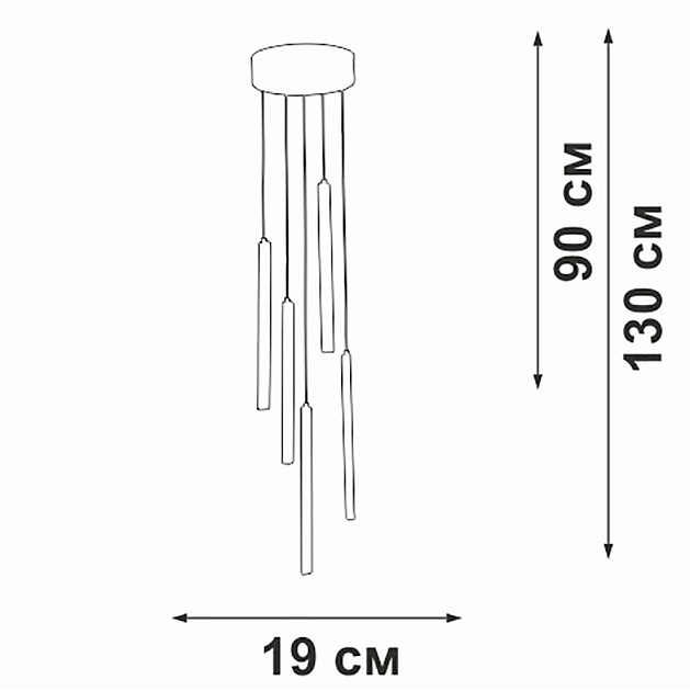 Подвесной светильник Vitaluce V3045-1/5S Фото № 4