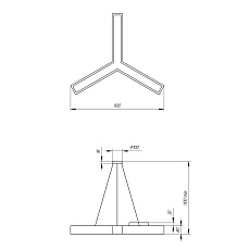 Подвесной светодиодный cветильник Geometria ЭРА Igrek SPO-143-W-40K-056 56Вт 4000К белый Б0050570 4