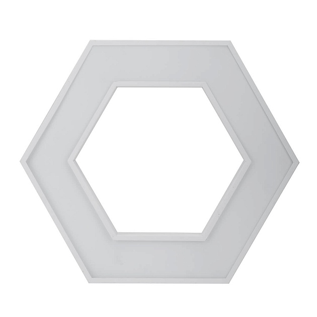 Подвесной светодиодный cветильник Geometria ЭРА Hexagon SPO-124-W-40K-051 51Вт 4000К белый Б0050556 фото 4