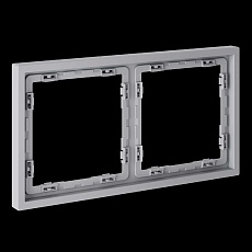 Рамка пластиковая S70 на 2 поста, (серый) Voltum VLS100216 1