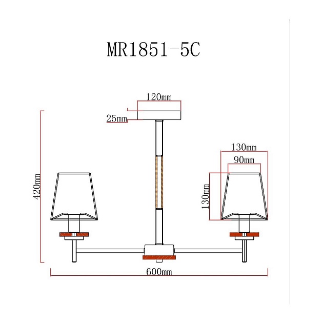 Потолочная люстра MyFar Daniel MR1851-5C фото 2