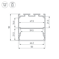 Профиль Arlight Line-S-5050-3000 Anod 041838 1