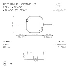 Блок питания Arlight ARPV-SP-24024 (24V, 1A, 24W) 040950 1