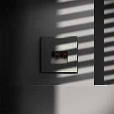 Розетка акустическая встраиваемая Voltum S70 4-местная, (титан) VLS060306 2