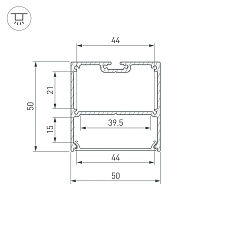 Профиль Arlight SL-LINE-5050-LW-3000 ANOD 043976 2