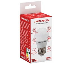 Лампа светодиодная Thomson E27 10W 4000K шар матовая TH-B2042 1