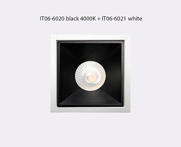 Встраиваемый светодиодный светильник Italline IT06-6020 black 4000K фото 3