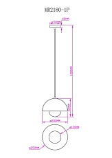 Подвесной светильник MyFar Dorothy MR2180-1P 1