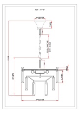 Подвесная люстра Moderli Crystal V10736-4P 1