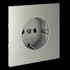 Накладка для розетки с заземлением S70 (сталь) Voltum VLS000605