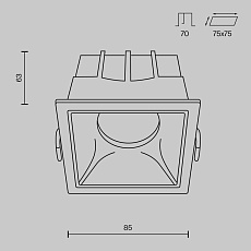 Встраиваемый светильник Maytoni Alfa LED DL043-01-15W3K-SQ-W 5