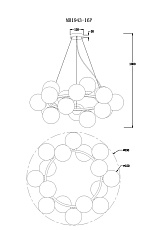 Подвесная люстра MyFar Pendant Aerton MR1943-16P 1