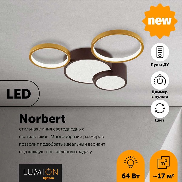 Потолочный светодиодный светильник Lumion Ledio Norbert 5255/64CL фото 3